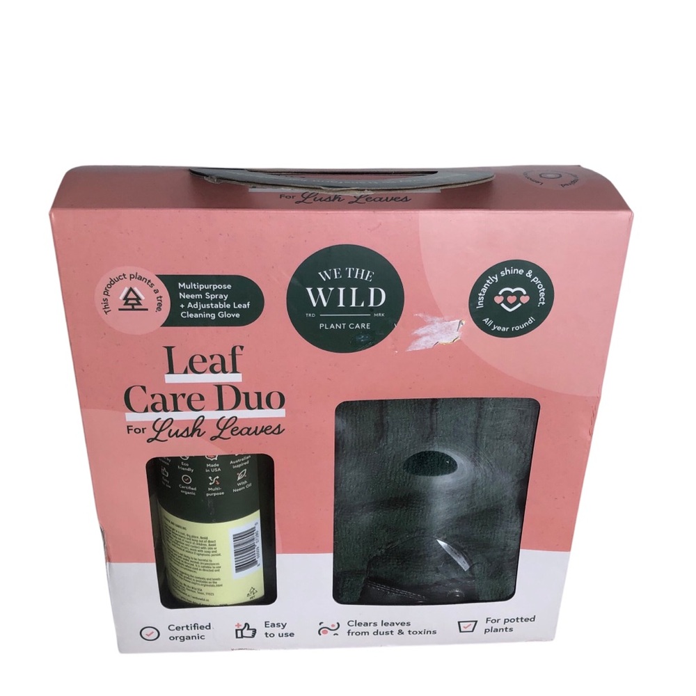 We The Wild Houseplant Lead Care Duo for lush leaves set. New